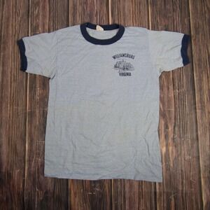 Vintage Williamsburg Virginia Shirt Mens Large Ringer Tee Governors Palace 80s